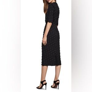 BCBGMAXAZRIA black dotted form fitting dress size xs like new!
